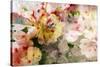 Watercolor Painting Mixed with Flowers on Textured Paper-run4it-Stretched Canvas