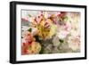 Watercolor Painting Mixed with Flowers on Textured Paper-run4it-Framed Art Print