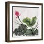 Watercolor Painting Of Lotus Flower-Surovtseva-Framed Art Print