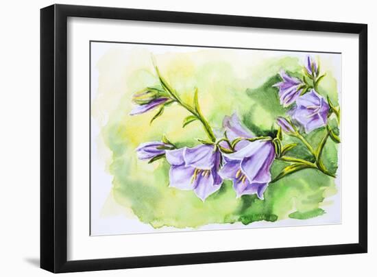 Watercolor Painting Of The Bell Flowers-Valenty-Framed Art Print