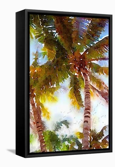 Watercolor Palms I-Emily Navas-Framed Stretched Canvas