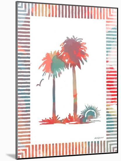 Watercolor Palms IV-Nicholas Biscardi-Mounted Art Print