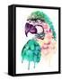 Watercolor Parrot Portrait.-Maria Sem-Framed Stretched Canvas