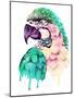 Watercolor Parrot Portrait.-Maria Sem-Mounted Art Print