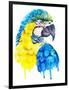 Watercolor Parrot Portrait.-Maria Sem-Framed Art Print