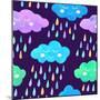 Watercolor Pattern with Smiling Clouds and Colorful Rain-xenia800-Mounted Premium Giclee Print