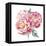 Watercolor Peonies Bouquet-Eisfrei-Framed Stretched Canvas