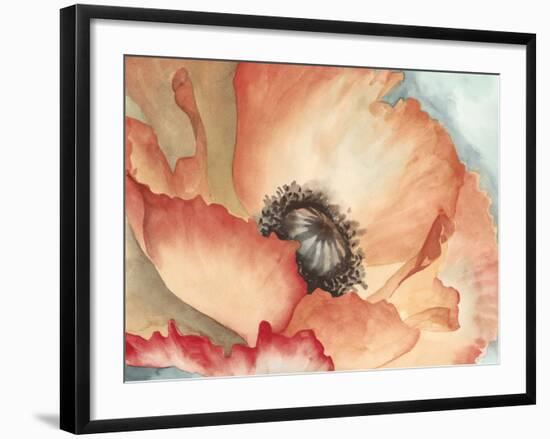 Watercolor Poppy II-Megan Meagher-Framed Art Print