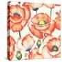 Watercolor Poppy Pattern-Eleor-Stretched Canvas