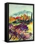 Watercolor Provence Landscape 080507-Pol Ledent-Framed Stretched Canvas