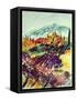 Watercolor Provence Landscape 080507-Pol Ledent-Framed Stretched Canvas