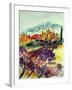 Watercolor Provence Landscape 080507-Pol Ledent-Framed Art Print