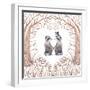 Watercolor Raccoon Couple in Love-Eisfrei-Framed Art Print