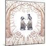 Watercolor Raccoon Couple in Love-Eisfrei-Mounted Art Print