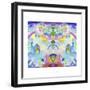 Watercolor Rainbow Fight-Lisa Katharina-Framed Giclee Print