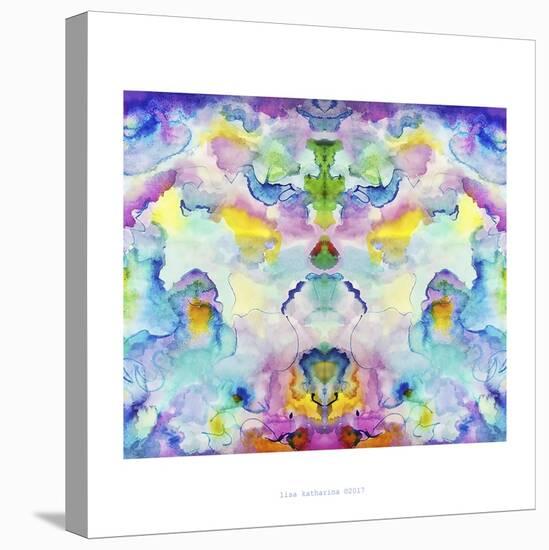 Watercolor Rainbow Fight-Lisa Katharina-Stretched Canvas