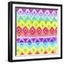 Watercolor Rainbow Rows-Hello Angel-Framed Giclee Print