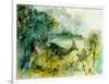 Watercolor Roe Deer 2-Pol Ledent-Framed Art Print