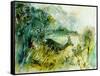 Watercolor Roe Deer 2-Pol Ledent-Framed Stretched Canvas