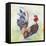 Watercolor Rooster-A-Jean Plout-Framed Stretched Canvas
