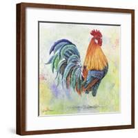 Watercolor Rooster-B-Jean Plout-Framed Giclee Print