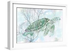 Watercolor Sea Turtle I-Studio W-Framed Art Print