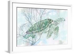 Watercolor Sea Turtle I-Studio W-Framed Art Print