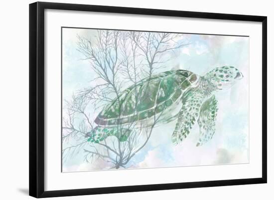 Watercolor Sea Turtle I-Studio W-Framed Art Print