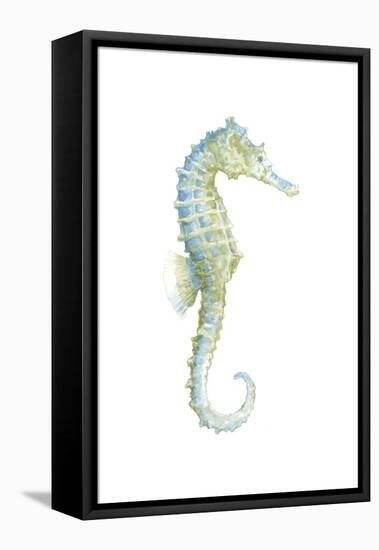 Watercolor Seahorse I-Megan Meagher-Framed Stretched Canvas