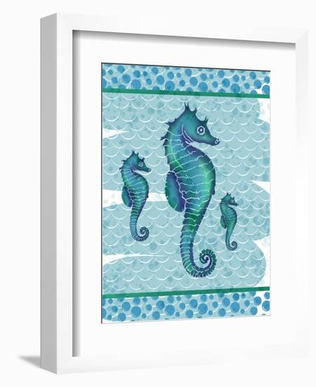 Watercolor Seahorse-Melody Hogan-Framed Art Print