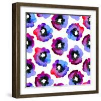 Watercolor Seamless Pattern.-Vodoleyka-Framed Art Print