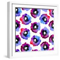 Watercolor Seamless Pattern.-Vodoleyka-Framed Art Print