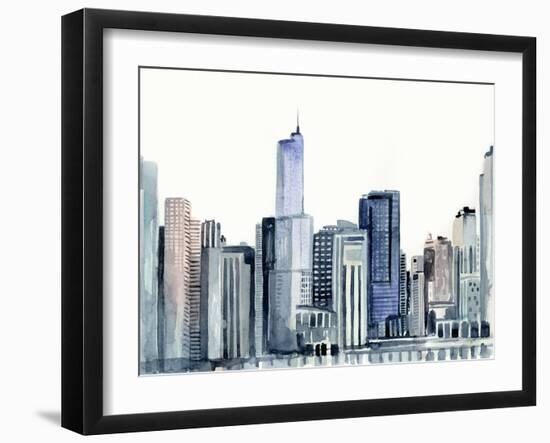 Watercolor Skyline II-Victoria Barnes-Framed Art Print