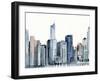 Watercolor Skyline II-Victoria Barnes-Framed Art Print