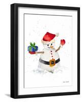 Watercolor Snowman II-Lanie Loreth-Framed Art Print