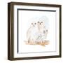 Watercolor Snowy Owls-Lanie Loreth-Framed Art Print