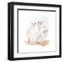 Watercolor Snowy Owls-Lanie Loreth-Framed Art Print