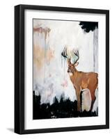 Watercolor Stag-Brooke Tangney-Framed Art Print