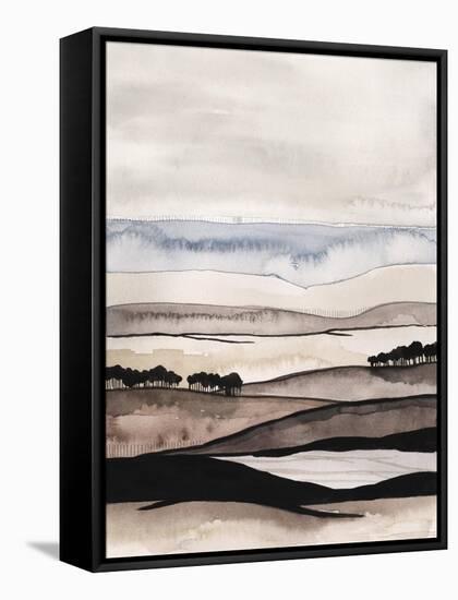 Watercolor Strata I-Grace Popp-Framed Stretched Canvas