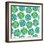 Watercolor Succulents Seamless Pattern-Nadydy-Framed Art Print