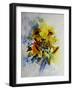 Watercolor Sunflowers-Pol Ledent-Framed Art Print