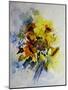 Watercolor Sunflowers-Pol Ledent-Mounted Art Print