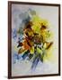 Watercolor Sunflowers-Pol Ledent-Framed Art Print