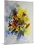 Watercolor Sunflowers-Pol Ledent-Mounted Art Print
