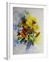 Watercolor Sunflowers-Pol Ledent-Framed Art Print