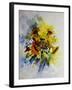 Watercolor Sunflowers-Pol Ledent-Framed Art Print