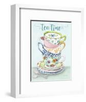 Watercolor Teacups-A-Jean Plout-Framed Giclee Print