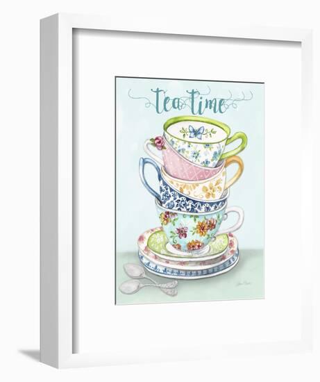 Watercolor Teacups-A-Jean Plout-Framed Giclee Print