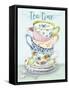 Watercolor Teacups-A-Jean Plout-Framed Stretched Canvas