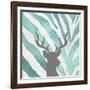 Watercolor Teal Zebra I-Patricia Pinto-Framed Art Print